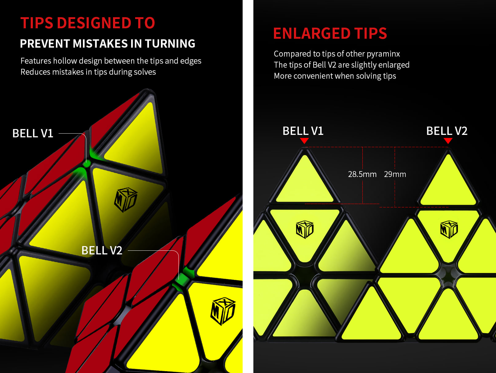 triboxストア / X-Man Design Magnetic Pyraminx Bell V2 Stickerless